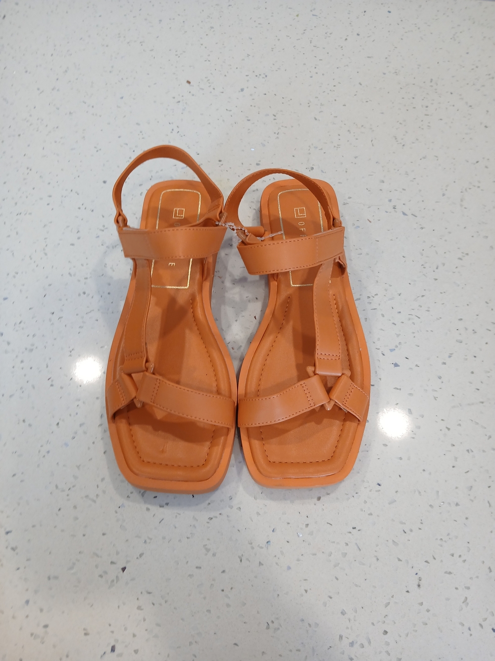 Offline Women’s Tan Strappy Square-Toe Sandals